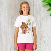 Voethuis en bloemen t-shirt