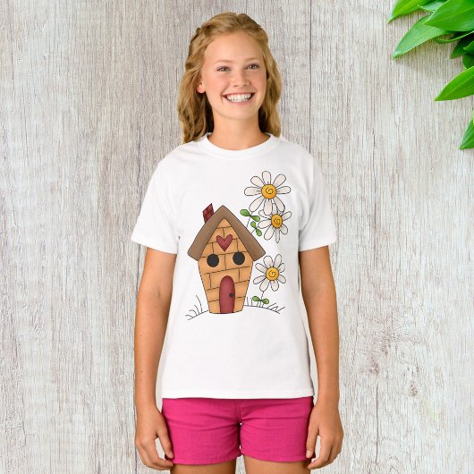 Voethuis en bloemen t-shirt