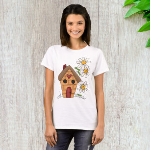 Voethuis en bloemen t-shirt