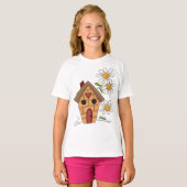 Voethuis en bloemen t-shirt (Voorkant volledig)