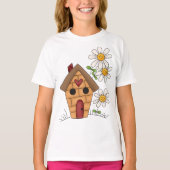 Voethuis en bloemen t-shirt (Voorkant)