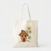 Voethuis en bloemen tote bag (Voorkant)