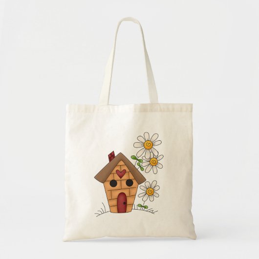 Voethuis en bloemen tote bag (Voorkant)