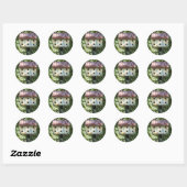 Voethuis in de zon ronde sticker (Vel)