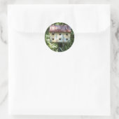 Voethuis in de zon ronde sticker (Tas)