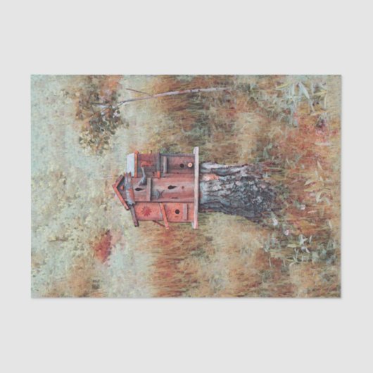 Voethuis in Forest Rust Brown  stijl Tissuepapier (Voorkant)