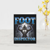 Voetinspecteur Funny Werewolf Meme Kaart (Gele Bloem)