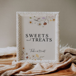 Voetjes en behandelingen Boho Wildflower Wedding S Poster
