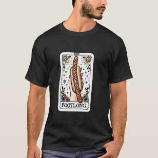 Voetlange Tarot Kaart Mystic Hot Dog Weiner 4e van T-shirt