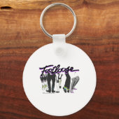 Voetlos Dansen Voeten Titel Logo Sleutelhanger (Voorkant)