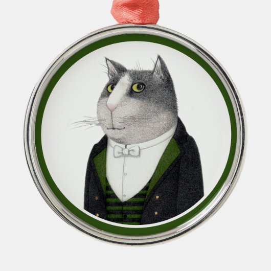 VOETMAN CAT Premium Round Ornament (Voorkant)