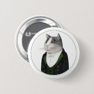 VOETMAN KAT Ronde Pin Button II