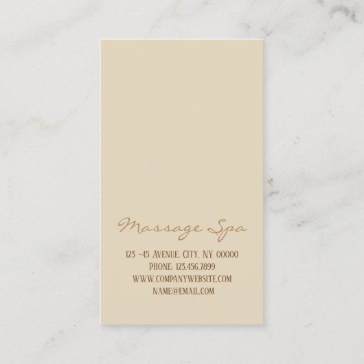 Voetmassage acupressuur fysiotherapie Afspraak Afsprakenkaartje (Achterkant)