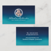 Voetmassage Reflexology Spa Elegant Blue Visitekaartje (Voorkant / Achterkant)