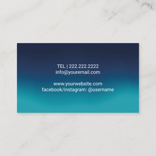 Voetmassage Reflexology Spa Elegant Blue Visitekaartje (Achterkant)