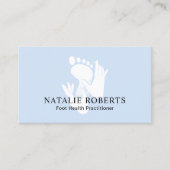 Voetmassage Therapist Podiatrist Baby Blue Spa Visitekaartje (Voorkant)