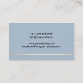 Voetmassage Therapist Podiatrist Dusty Blue Visitekaartje (Achterkant)