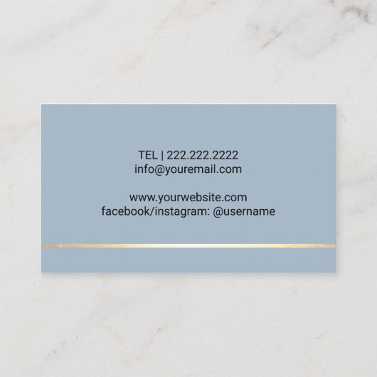 Voetmassage Therapist Podiatrist Dusty Blue Visitekaartje (Achterkant)