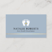 Voetmassage Therapist Podiatrist Dusty Blue Visitekaartje (Voorkant)