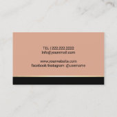 Voetmassage Therapist Podiatrist Elegant Beige Visitekaartje (Achterkant)