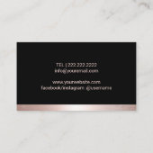 Voetmassage Therapist Podiatrist Roos Gold Black Visitekaartje (Achterkant)