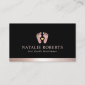 Voetmassage Therapist Podiatrist Roos Gold Black Visitekaartje (Voorkant)