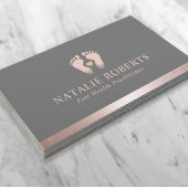 Voetmassage Therapist Podiatrist Roos Gold Border Visitekaartje