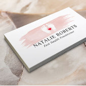 Voetmassage Therapist Podiatrist Roze penseelstree Visitekaartje