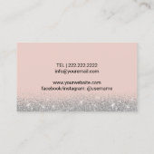 Voetmassage Therapist Podiatrist Spa Blush Silver Visitekaartje (Achterkant)