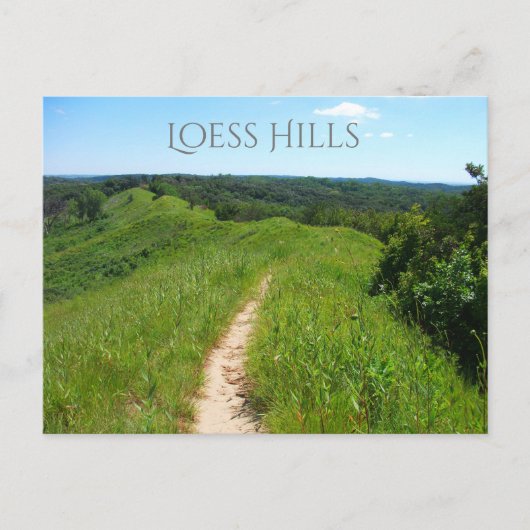 Voetpad vanaf Overlook, Loess Hills State Park IA Briefkaart (Voorkant)