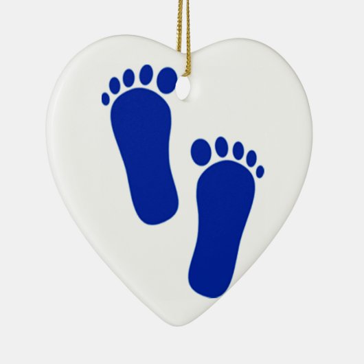 ***VOETPRINTEN VAN BABY BOY** CHRISTMAS ORNAMENT (Rechts)