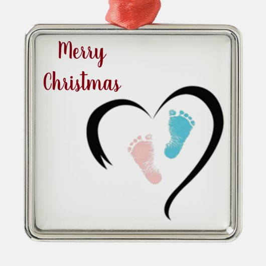 ***VOETPRINTEN VAN BABY** CHRISTMAS ORNAMENT (Voorkant)