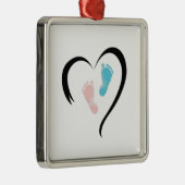 ***VOETPRINTEN VAN BABY** CHRISTMAS ORNAMENT (Rechts)