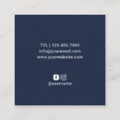 Voetreflexologie Massage Therapie Voet SPA Marine Vierkante Visitekaartje (Achterkant)