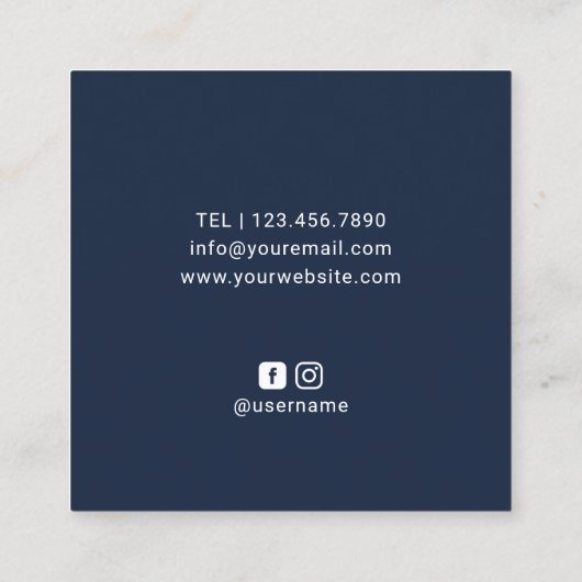 Voetreflexologie Massage Therapie Voet SPA Marine Vierkante Visitekaartje (Achterkant)