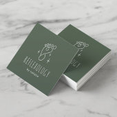 Voetreflexologie SPA Massagetherapie Salie Groen Vierkante Visitekaartje