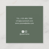 Voetreflexologie SPA Massagetherapie Salie Groen Vierkante Visitekaartje (Achterkant)