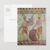 Voetsoldaten, grafschilderij van Paestum Briefkaart (Voorkant / Achterkant)