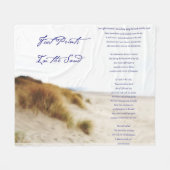 voetsporen in het zand fleece deken (Voorkant (Horizontaal))