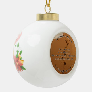 Voetsporen in het Zand Gedicht Cadeau Keramische Bal Ornament
