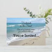 Voetsporen in het zand Inspirerend Christelijk Kaart (Staand voorkant)