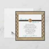 Voetsporen in het zand jubileum uitnodiging (Voorkant / Achterkant)