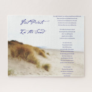 voetsporen in het zand legpuzzel