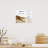 voetsporen in het zand poster (Keuken)