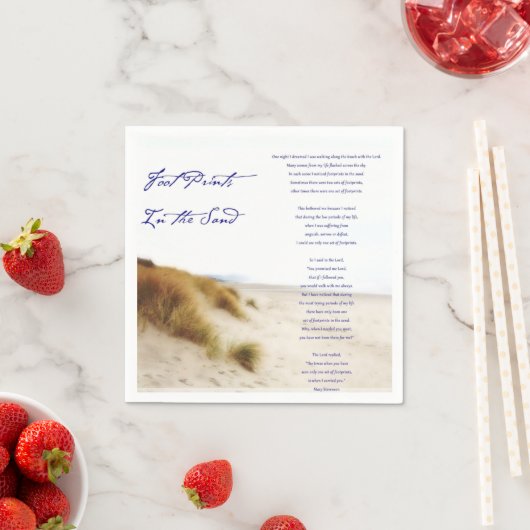 voetsporen in het zand servet (Insitu)