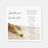 voetsporen in het zand servet (Voorkant)