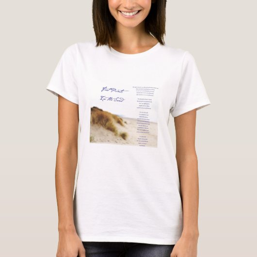 voetsporen in het zand t-shirt (Voorkant)