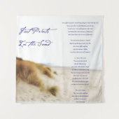 voetsporen in het zand wandkleed (Voorkant)