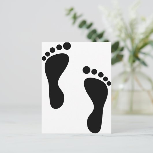 voetstappen briefkaart (Staand voorkant)