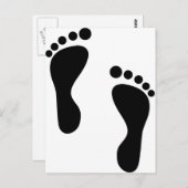 voetstappen briefkaart (Voorkant / Achterkant)